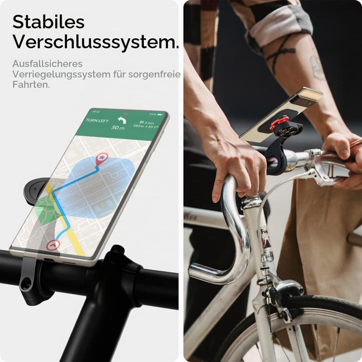 Spigen Gearlock, Handyhalterung Fahrrad, Motorrad Handyhalterung mit Universal-Adapter Aussenmontage