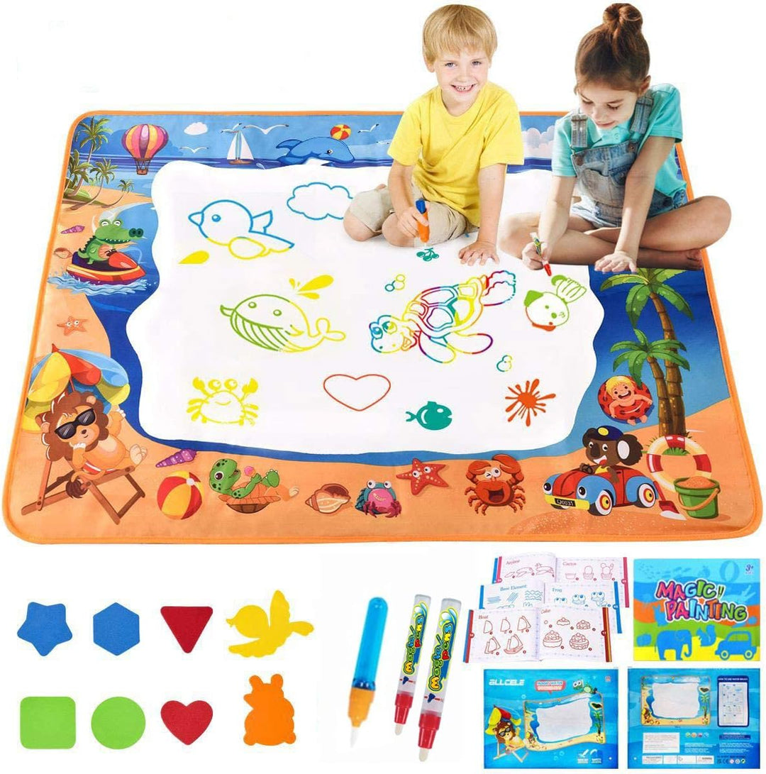 ALLCELE Aqua Wasser Doodle Matte ab 1 2 3 4 5 6 Jahre alt Junge Mädchen, Magic Doodle Malmatte 100 *