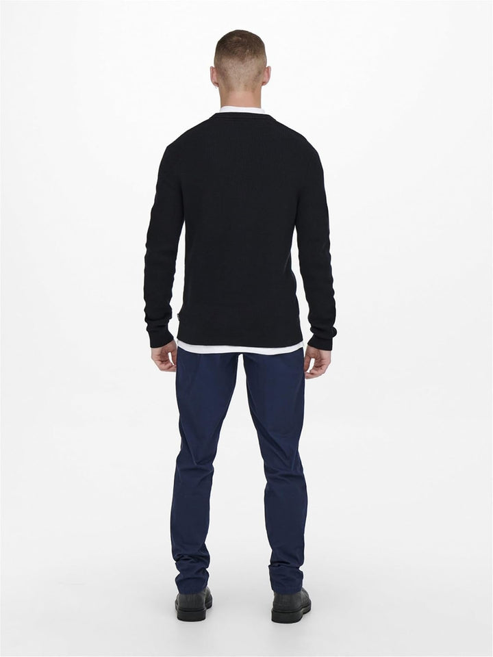 ONLY & SONS Male Strickpullover ONSPHIL Pullover S Dark Navy, S Dark Navy