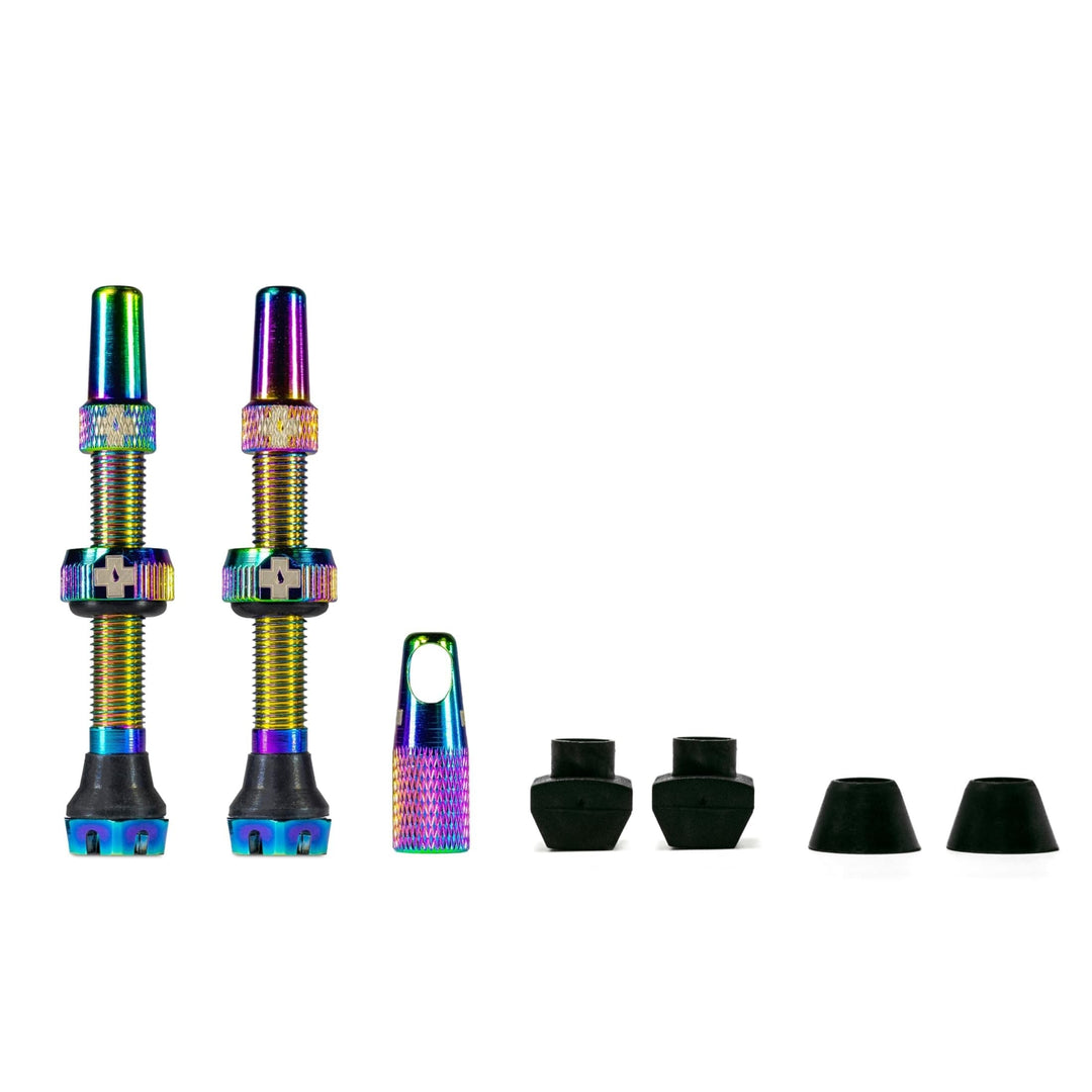 Muc-Off Unisex-Erwachsene Regenbogenfarbige, 44 mm Presta Tubeless Ventile, 44mm Single, Single