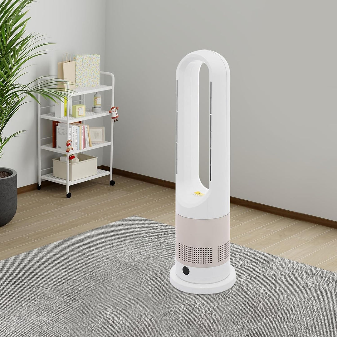 Turmventilator, rotorloser Ventilator mit Fernbedienung, mit Kühlung und Heizen, Turmventilator sehr
