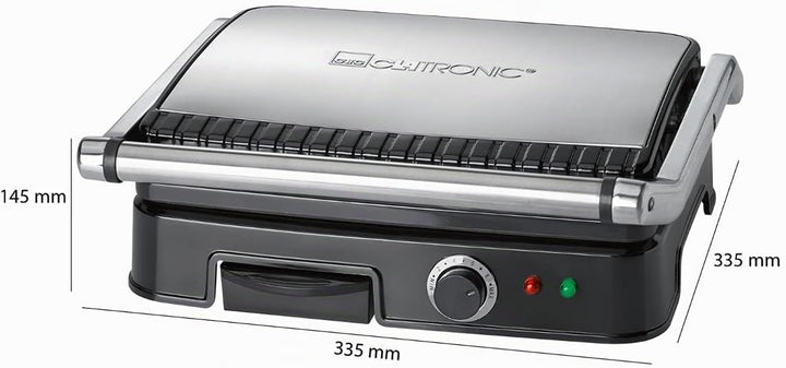 Clatronic KG 3487 Kontaktgrill für beidseitiges, fettfreies Grillen, antihaftbeschichtete Grillplatt
