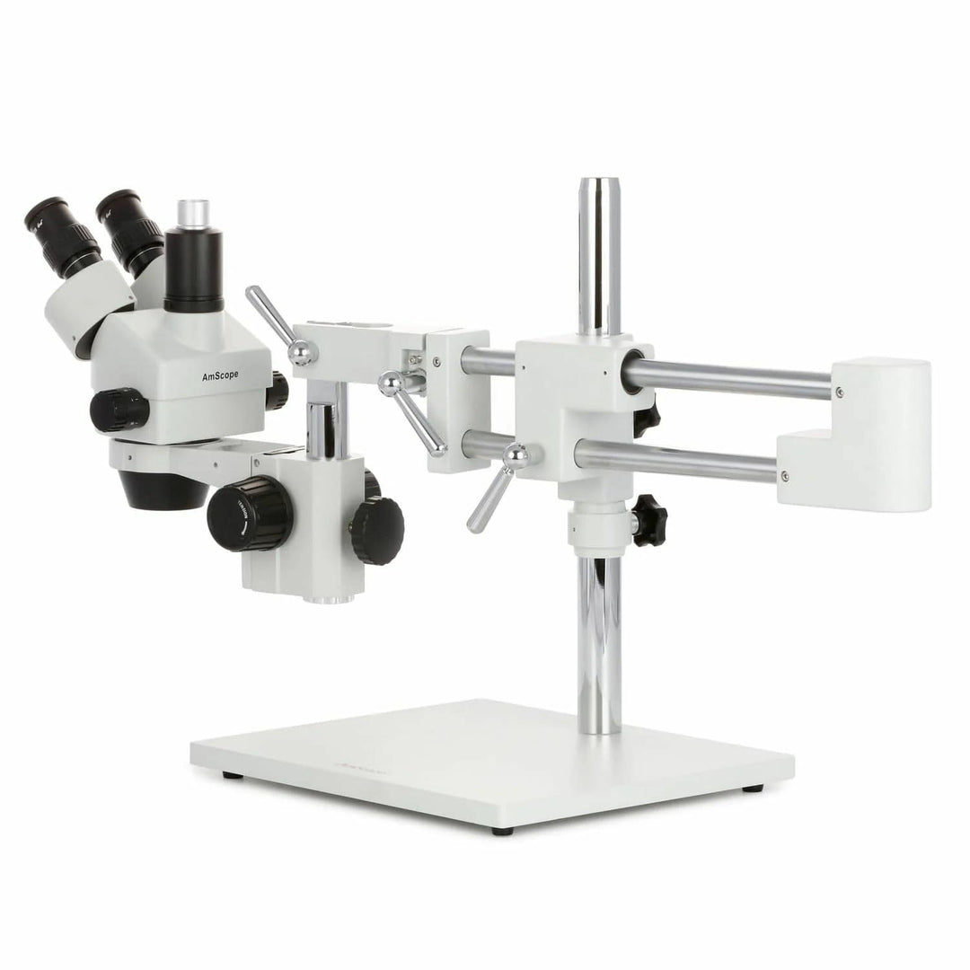 AmScope SM-4T-80S Trinokulares Zoom-Stereomikroskop mit Industrieller Inspektion und 80 LED-Licht, 7