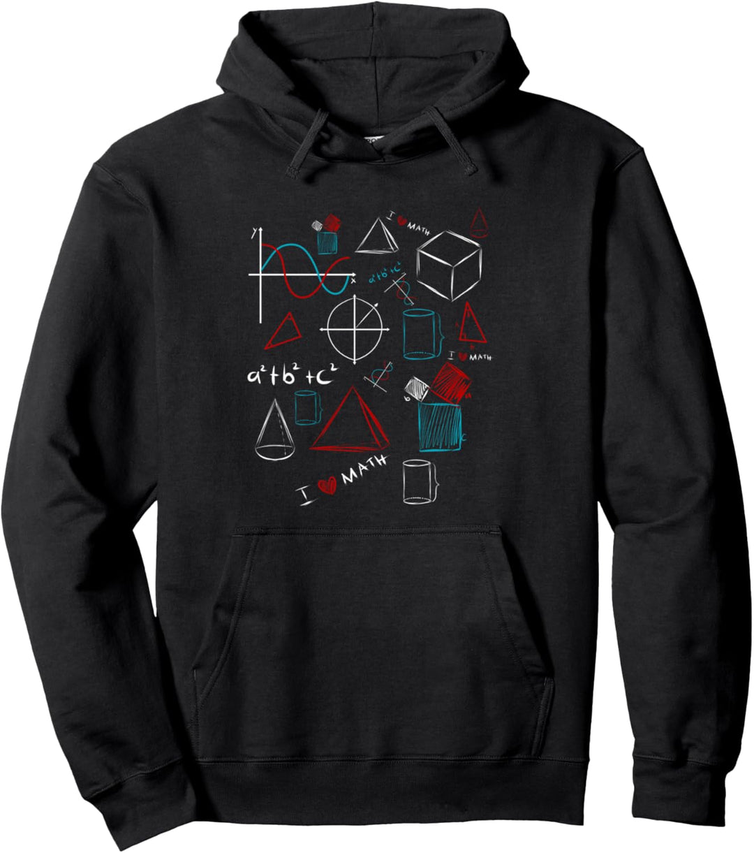 I Love Math - Mathematiker & Mathelehrer Formelsammlung Pullover Hoodie