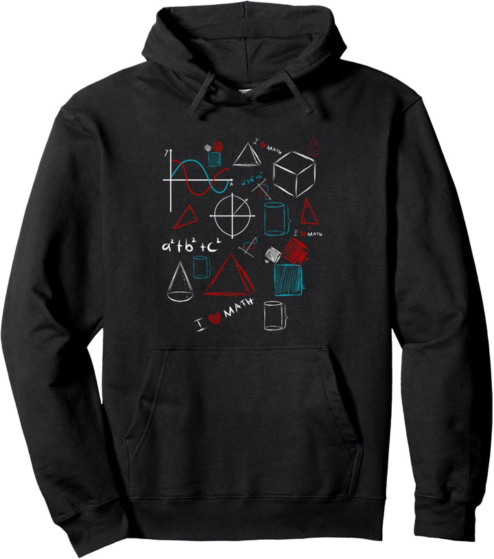I Love Math - Mathematiker & Mathelehrer Formelsammlung Pullover Hoodie