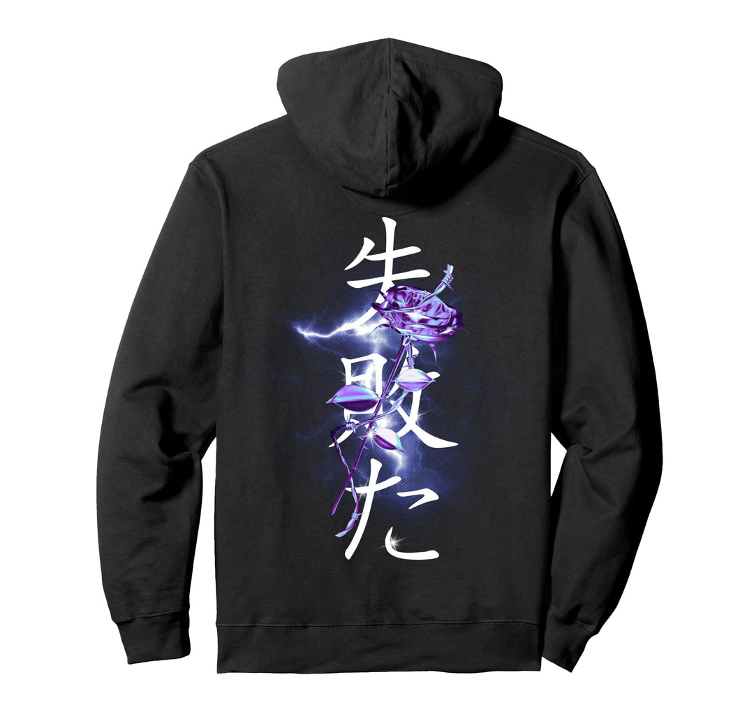 Japanese aesthetic streetwear Backprint Aesthetic Vaporwave Pullover Hoodie
