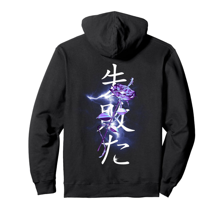 Japanese aesthetic streetwear Backprint Aesthetic Vaporwave Pullover Hoodie