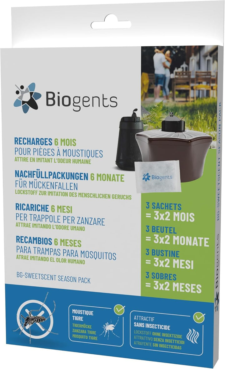 Biogents BG-Sweetscent Mücken Lockstoff I 3er Pack I zur Anlockung der Asiatischen Tigermücke & Deng
