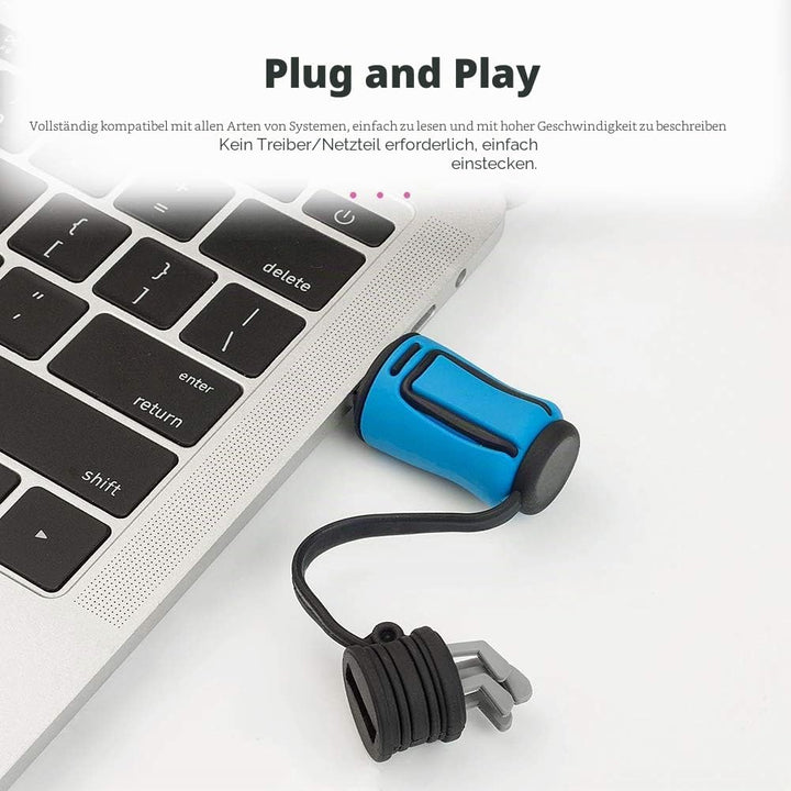 Borlter Clamp 32GB 4 Stück USB-Stick Golfschlägertasche Muster Speicherstick Interessantes USB-Flash