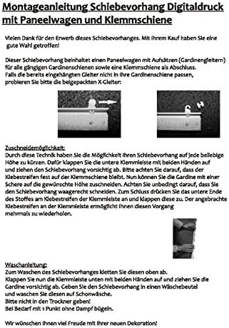 wohnfuehlidee 6er-Set Flächenvorhang, Deko Blickdicht, WuXi, Höhe 245 cm, 3X Dessin / 2X Uni Blickdi