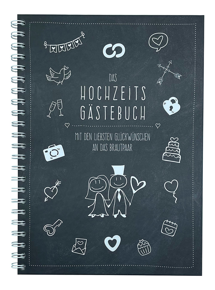 KOCHDIALOG XXL Gästebuch Hochzeit -modern Art– Gästebuch zur Hochzeit designter Innenteil zum freien