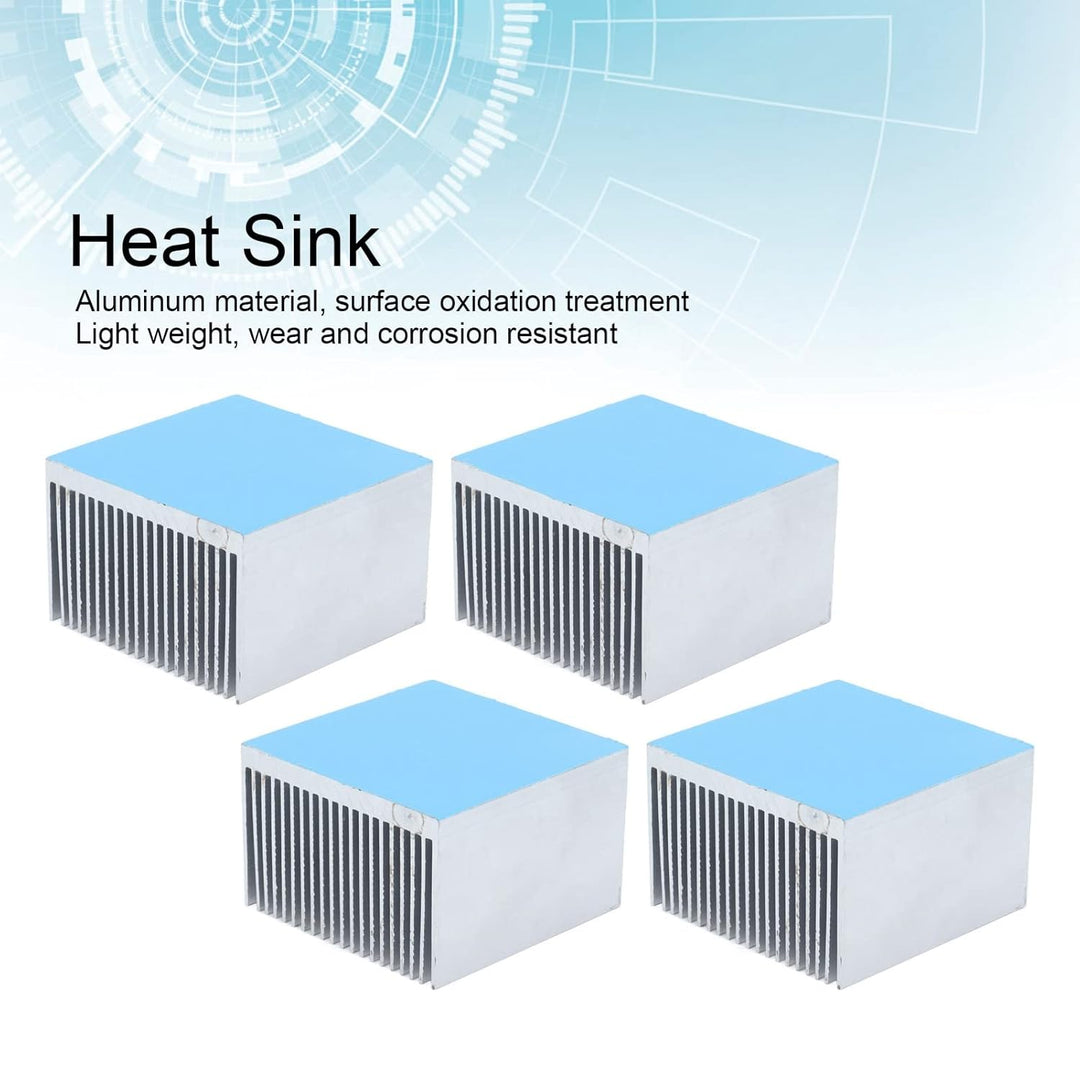 Kühlrippen Aluminium Set, 4 PC Kühlrippen-Kühlkörper-Kit, 60x60x30mm Kühler Fin Kühlkörper für die K