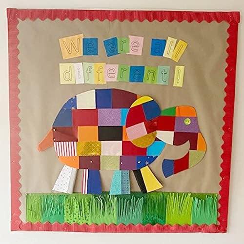 Bright Ideas BI7870 Wellpapp-Rollen für Schulaufstellungen, 4 Stück, rot/orange, 10cm x 7.5m 10cm x