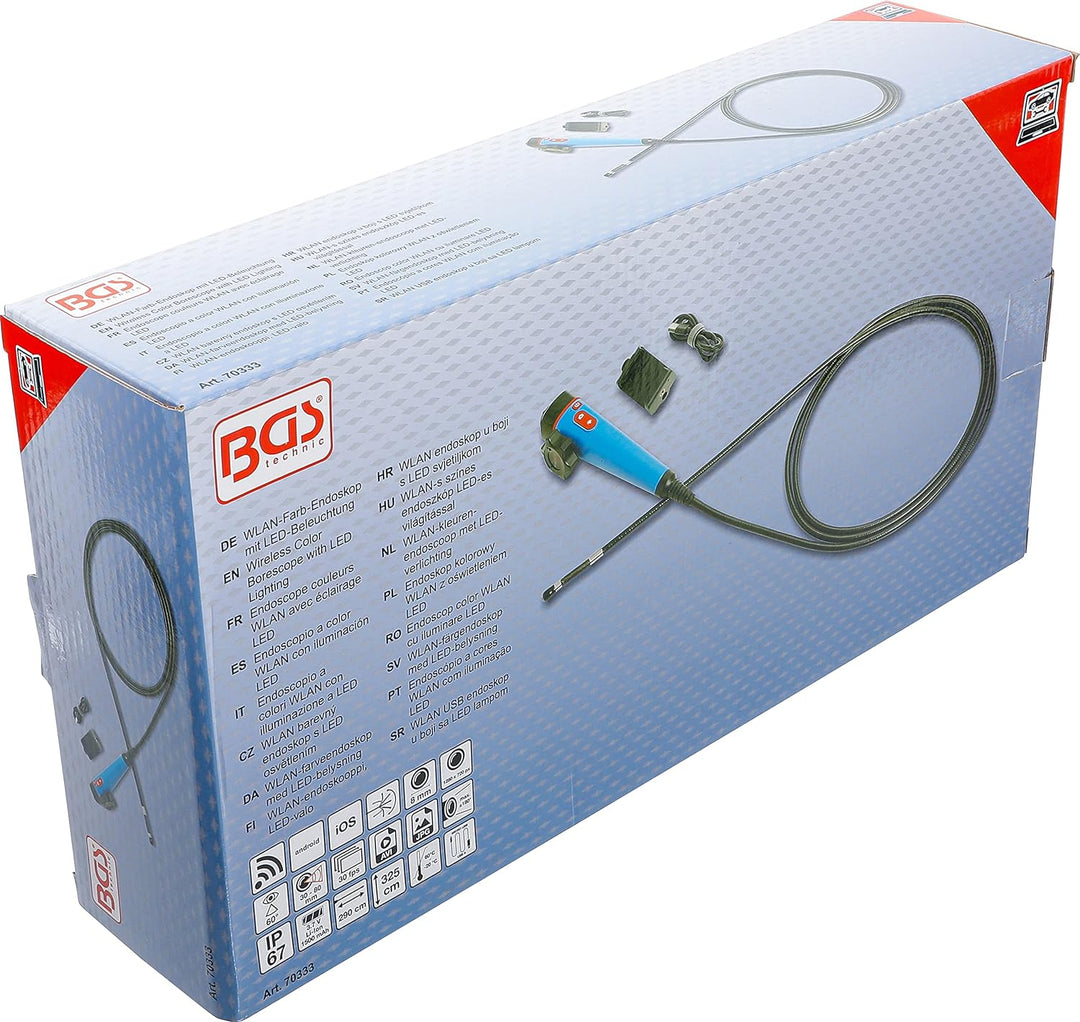 BGS 70333 | WLAN-Farb-Endoskop mit LED-Beleuchtung