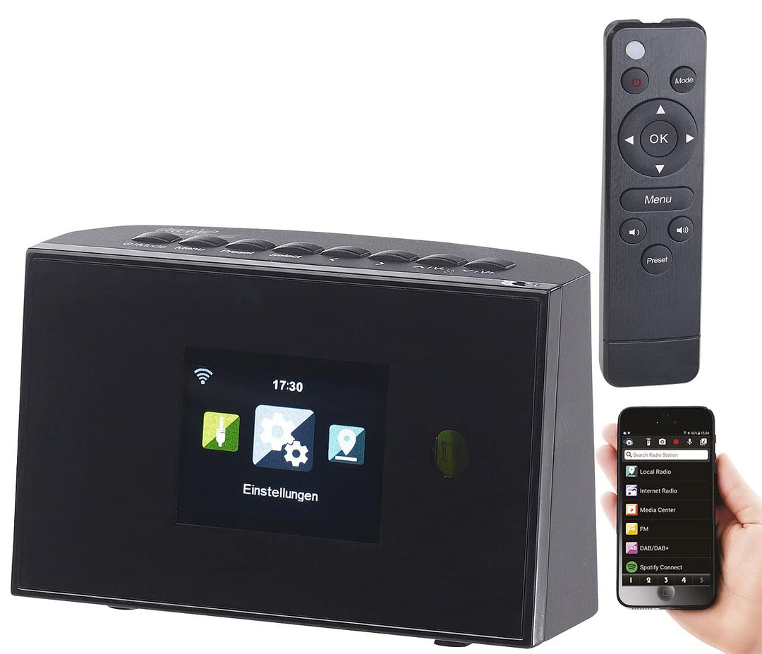 VR-Radio Internet Radio Empfänger: WLAN-HiFi-Empfänger (Tuner) für Internetradio und UKW, Fernbedien