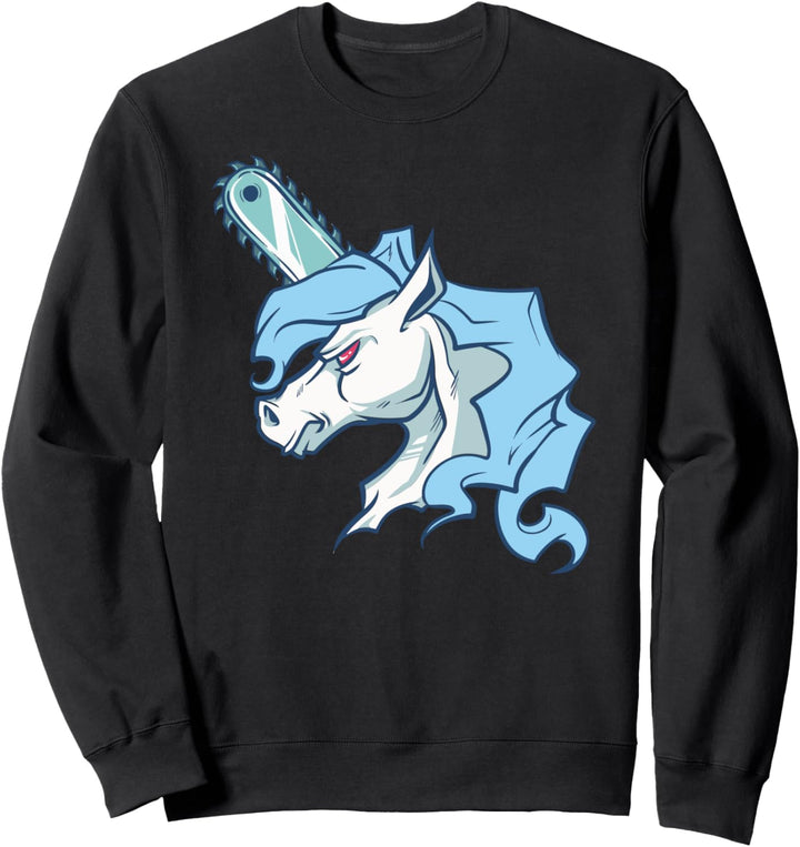 Kettensägen-Einhorn kommt, um Geschenk zu töten Sweatshirt