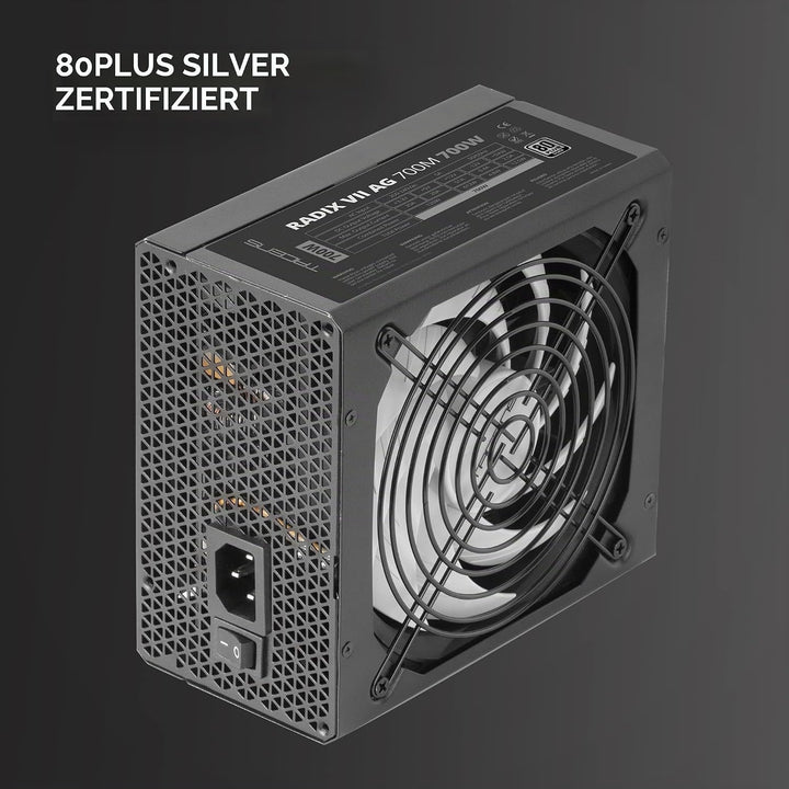 Tacens Radix VII AG 700, Vollmodulares 700W ATX-Netzteil, 10 Jahre Garantie, 80Plus Silver, 87% Wirk