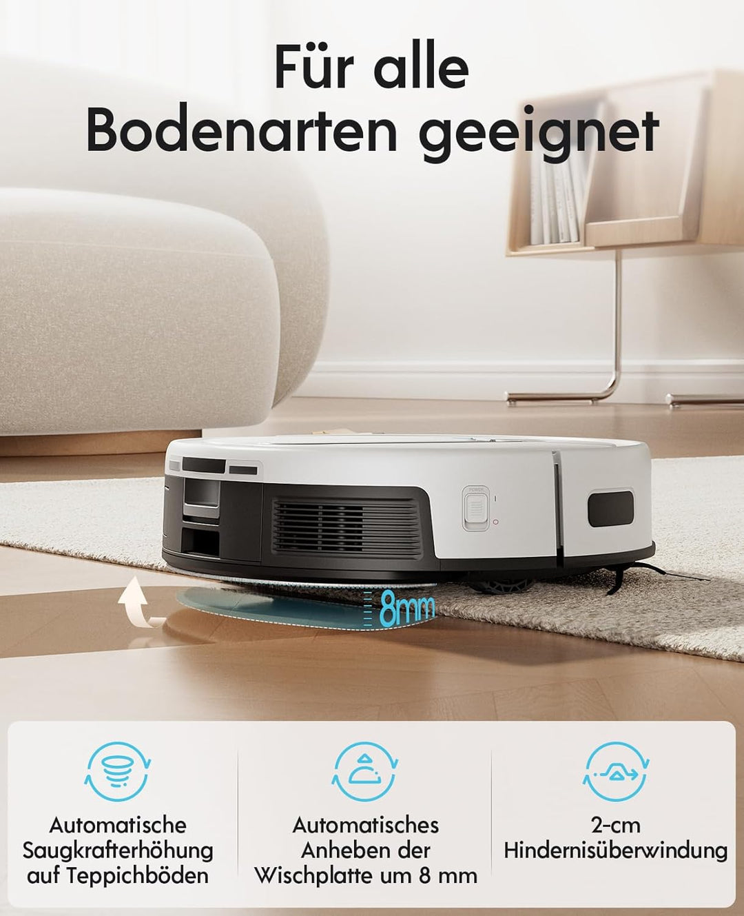 yeedi Cube Saugroboter mit Wischfunktion Absaugstation Selbstwaschend/Selbsttrocknend/Selbstentleere