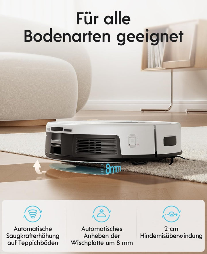 yeedi Cube Saugroboter mit Wischfunktion Absaugstation Selbstwaschend/Selbsttrocknend/Selbstentleere