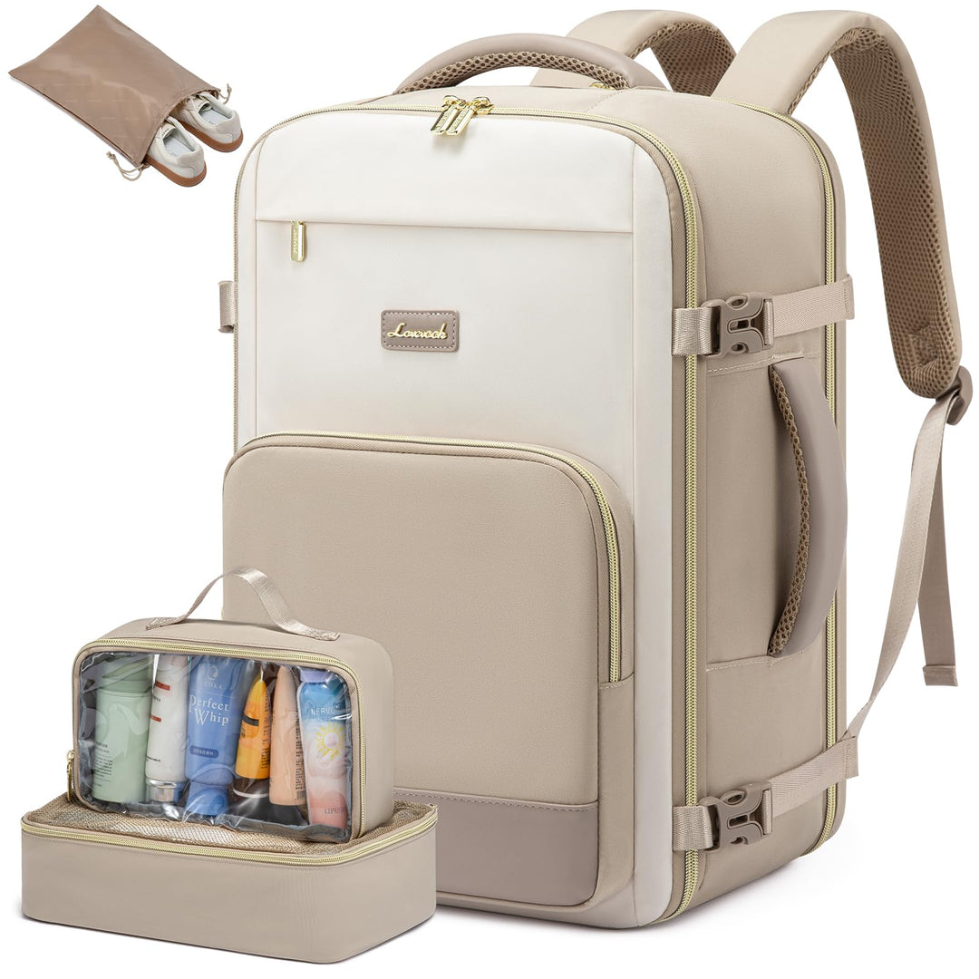 LOVEVOOK Handgepäck Rucksack, 17.3 Zoll Rucksack Handgepäck Flugzeug, Gross Reiserucksack Damen Spri