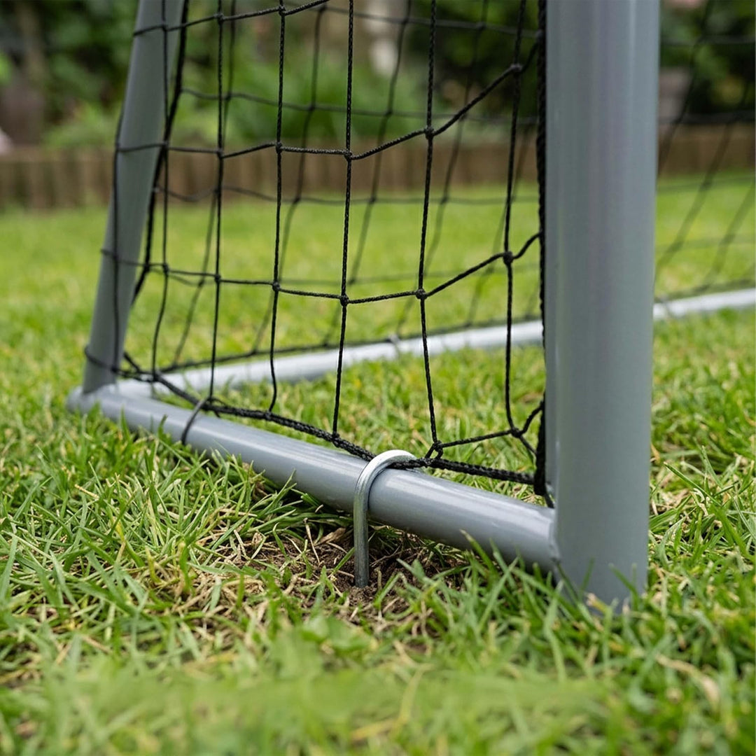 Relaxdays Fussballtor, ohne oder mit Torwand, PE-Netz &amp; Stahl, mit Erdhaken, Garten, grosses Spielto