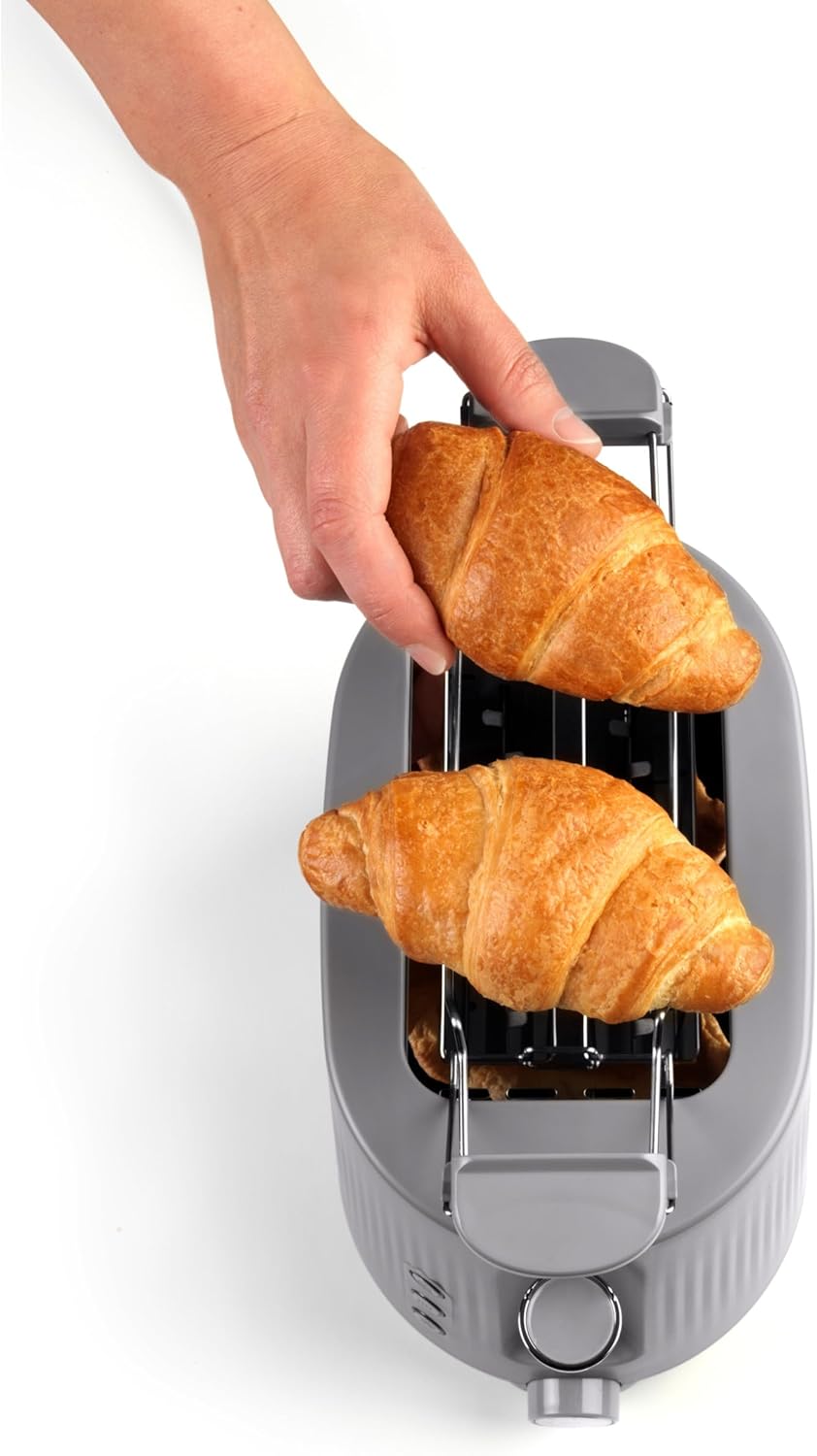 Progress Mellow 2-Scheiben-Toaster – Auftau-, Aufwärm- & Stoppfunktionen, 6 Bräunungsstufen, herausn