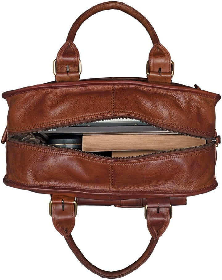 STILORD 'Dominique' Aktentasche Leder Damen Herren Lehrertasche Zwei Aktenordner Business Arbeit Bür