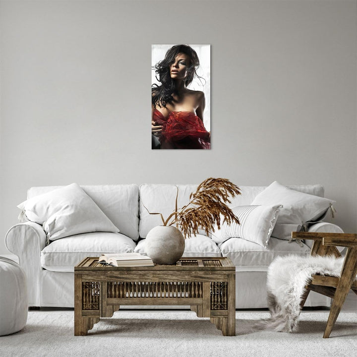 Bilder auf Leinwand Schönheit Körper Kleid Eleganz Leinwandbild mit Rahmen 45x80cm Wandbilder Dekora