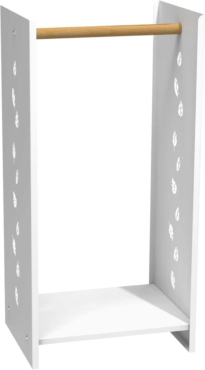 teileplus24 BHS8 Kaminholzregal Innen Aussen | Brennholzregal Metall | Kaminholzkorb | Industrial Lo