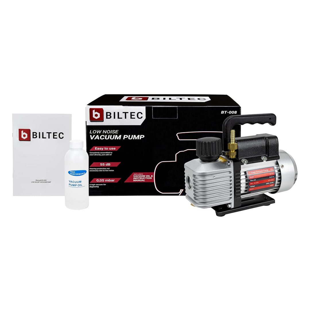 BILTEC - Vakuumpumpe - geeignet für Giessharze, Vakuumeinspritzung, Trocknung - hohe Leistung - gerä