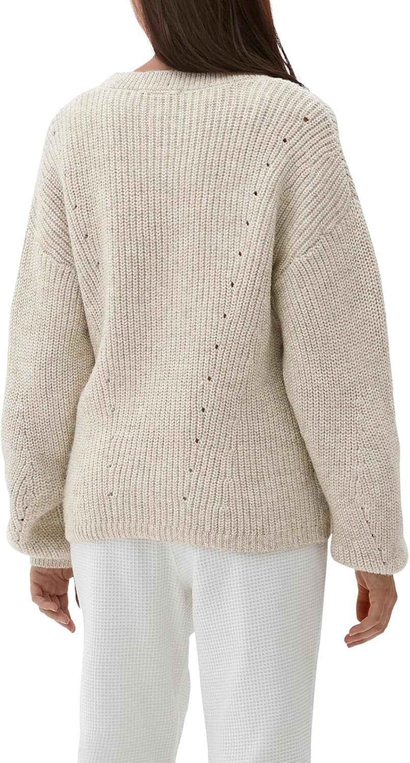 QS Damen Strickpullover M Weiss, M Weiß