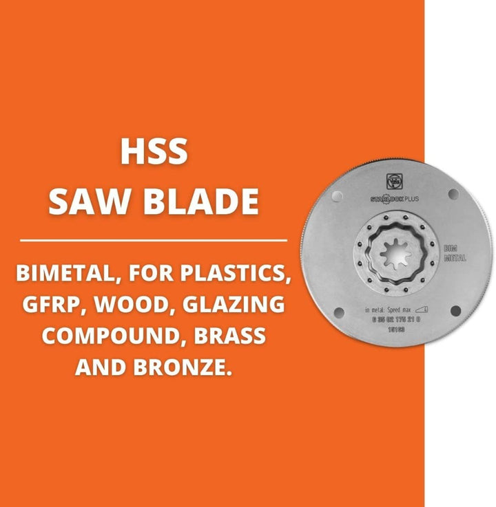 Fein HSS Sägeblatt (ø 100 mm, Aufnahme Starlock Plus, Bi-Metall für hohe Standzeiten, Metallverzahnu