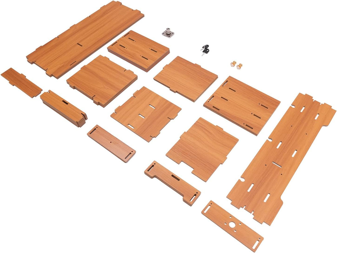 Kaichenyt Monitorständer, Bildschirm Ständer Holz Material Mit Schubladen 2 Ebenen Grosser Computer