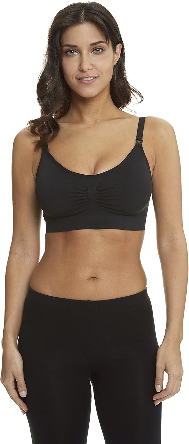 HOFISH Damen 3pack voller Fehlschlag Seamless stillen Schwangerschaft Bras Bralette mit extra-Bra Ex
