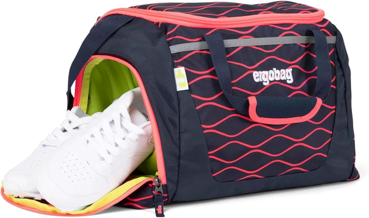 ergobag Sporttasche Drachenfliegbär - Schwarz, Drachenfliegbär - Schwarz