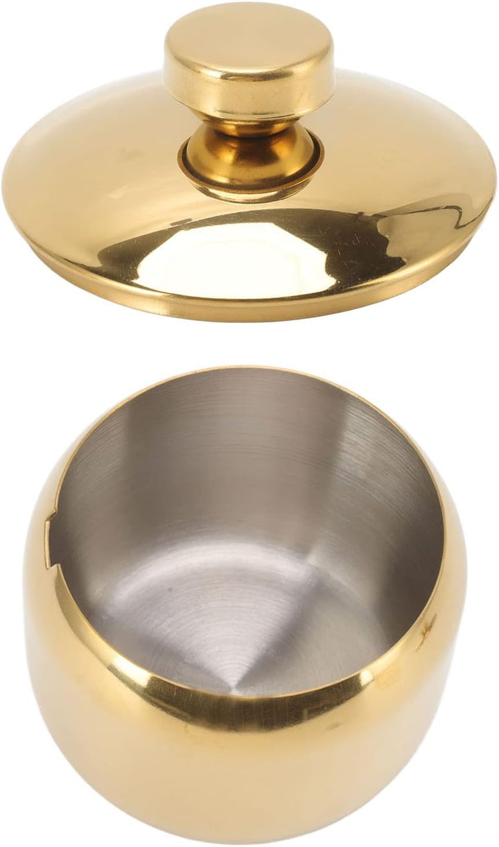 Gewürzdosen aus Edelstahl, Zuckerdose mit Deckel und Löffel, Höhe des Salzbehälters 6,2 cm für Gewür