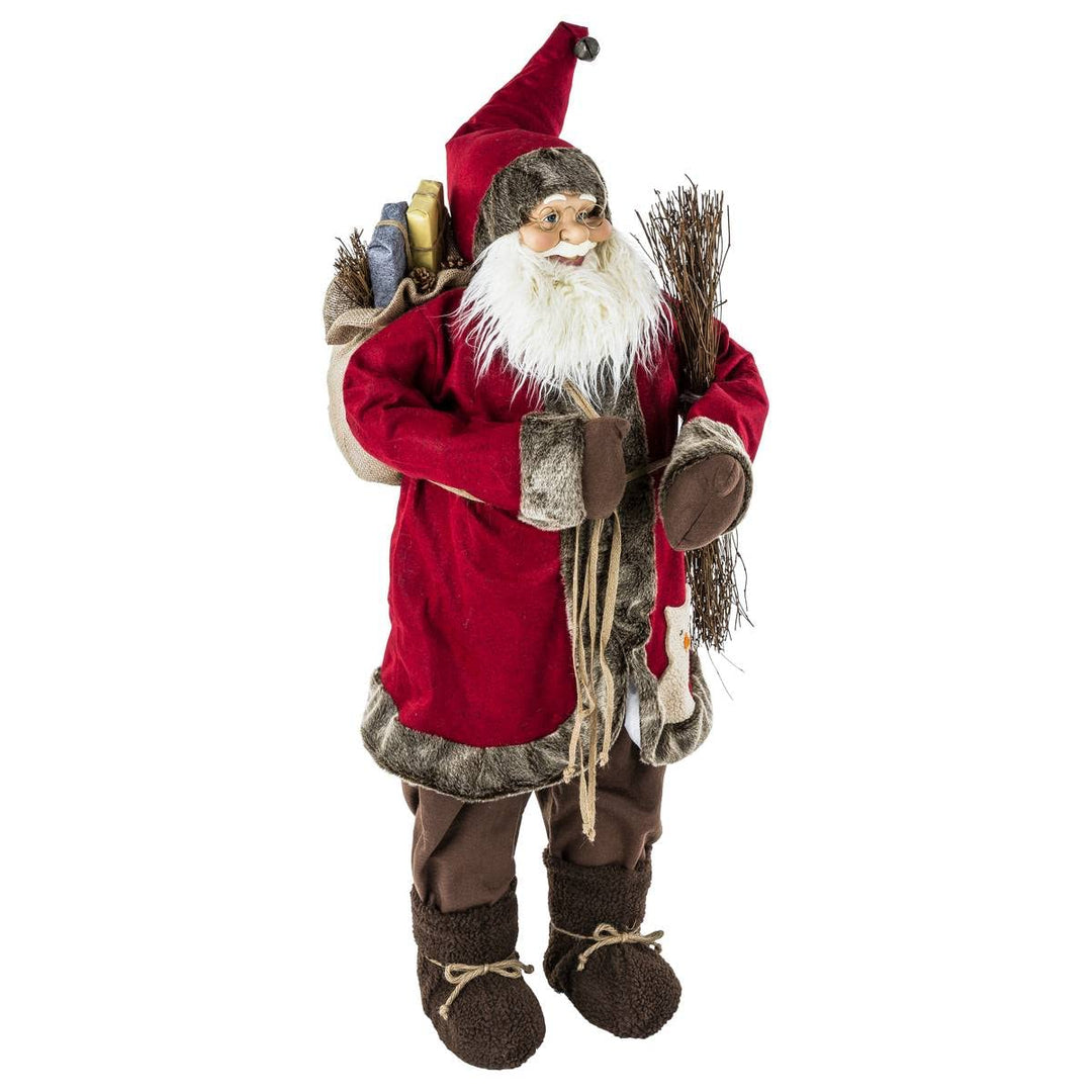 Atmosphera - Stehender traditioneller weihnachtsmann - Dekoration, 120 cm cm Stehender Weihnachtsman