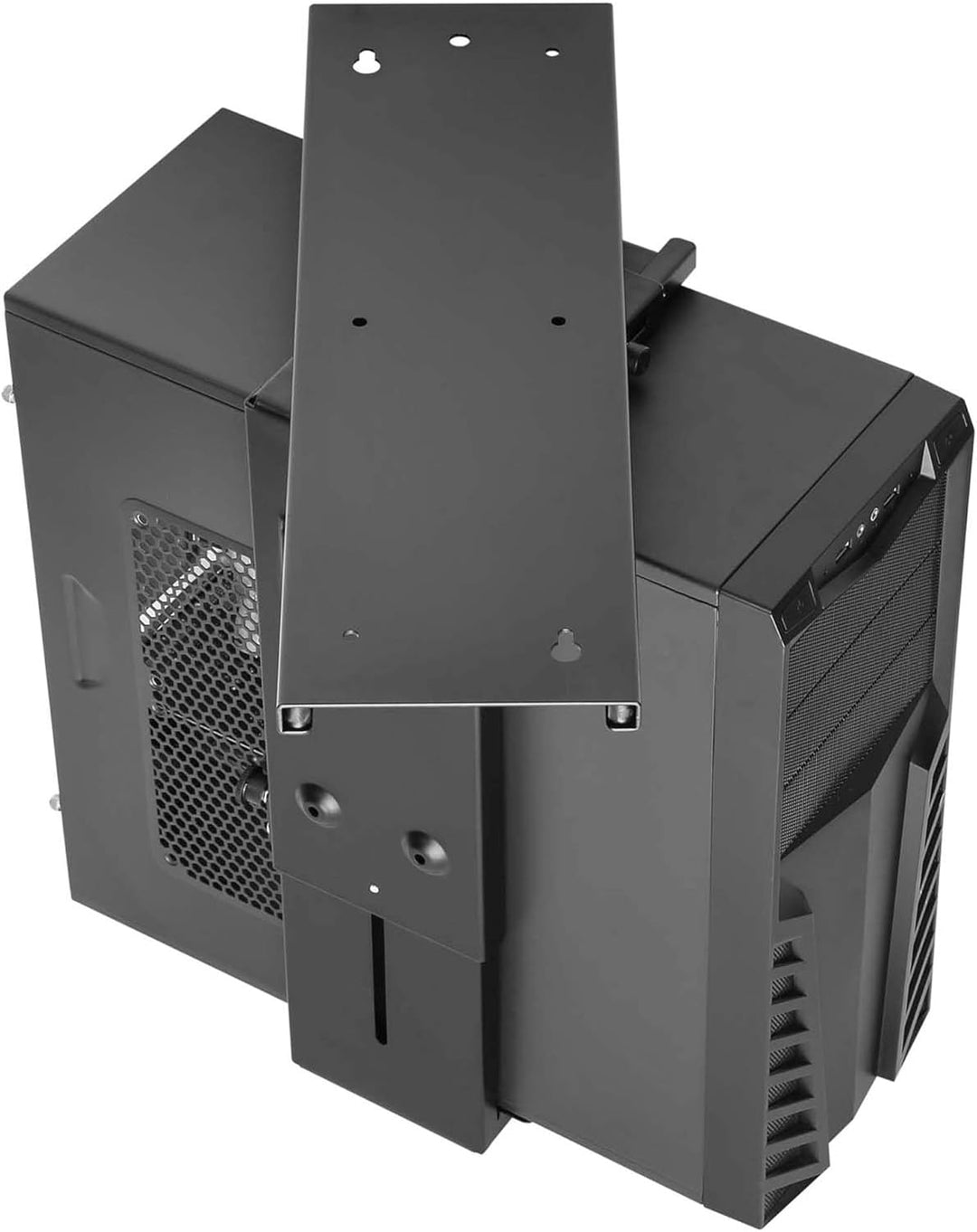 Wiltec Untertisch PC-Halterung mit Gleitschiene 360° Schwenkbar für Computer-Gehäuse bis 10kg, mit G