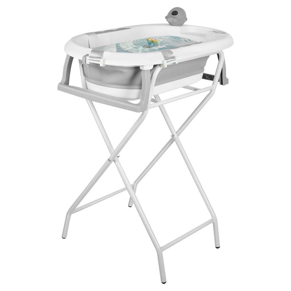 Babybadewanne mit Ständer, ergonomisches Babybad mit Ständer, Organizer für Eltern,Kinderbadewanne m