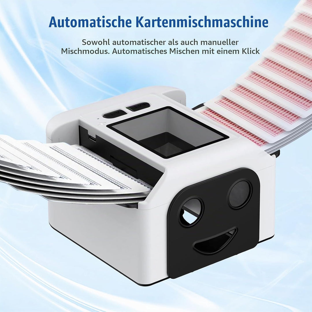 M3 Wiederaufladbar Automatischer Kartenmischer 1-2 Deck, Geräuscharm Elektrische Shuffling-Maschine
