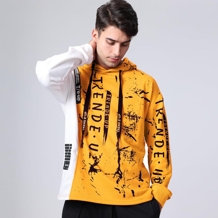 Hoodie Herren Techwear Kapuzenpullover Pullover Hip Hop Streetwear Patchwork Sweatshirt Unisex L Gel