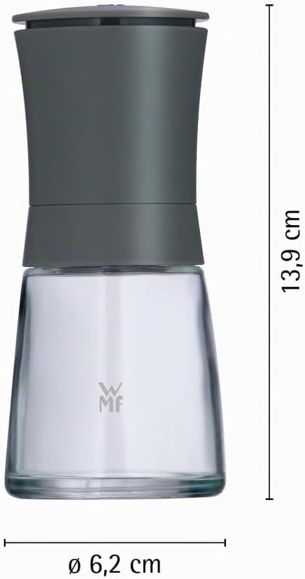 WMF Trend Mühlenset 2tlg, Salz- und Pfeffermühle unbefüllt, Glasbehälter, Keramikmahlwerk, Mühle für
