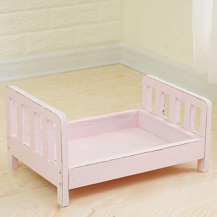 Amusingtao Neugeborene Fotografie Requisiten,Holzbett-Hintergrund, Baby Foto Hintergrund Diy Kleine