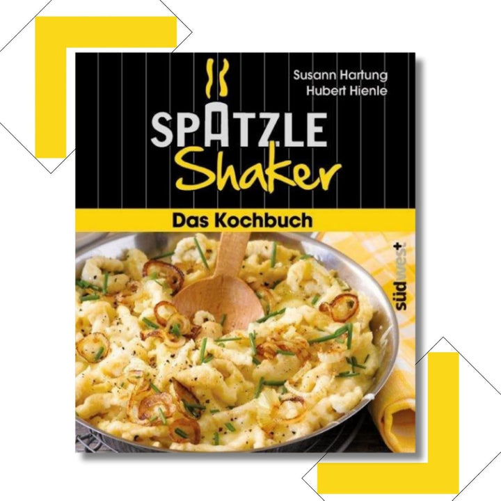 Grosses Shaker-Set (SCHWARZ) mit Butter-Shaker + 4-Portionen 2 x Kochbücher