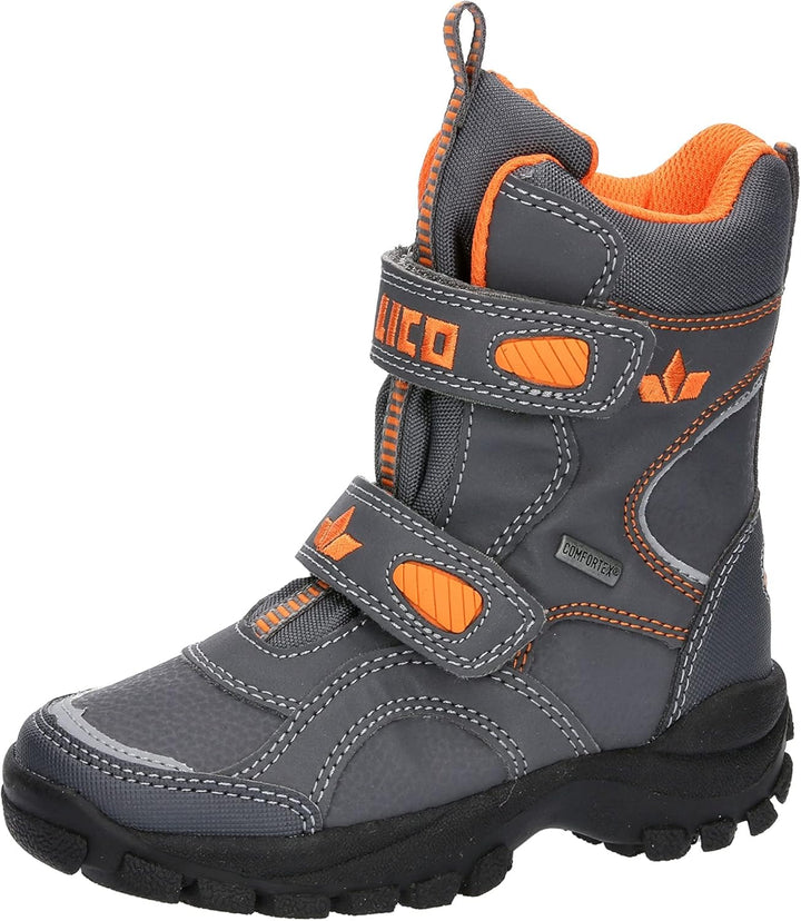 Lico Jungen Samuel V Schneestiefel 25 EU Grau Orange, 25 EU Grau Orange