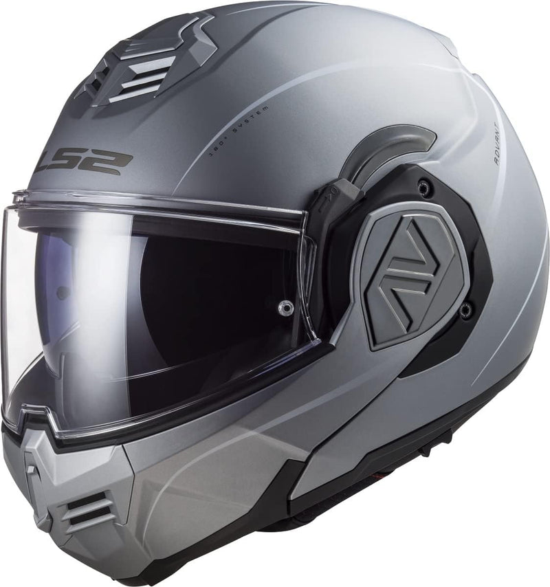 LS2 Klapphelm FF906 Advant Special ECE2206 Modularhelm Motorradhelm XXL mat silver, XXL mat silver