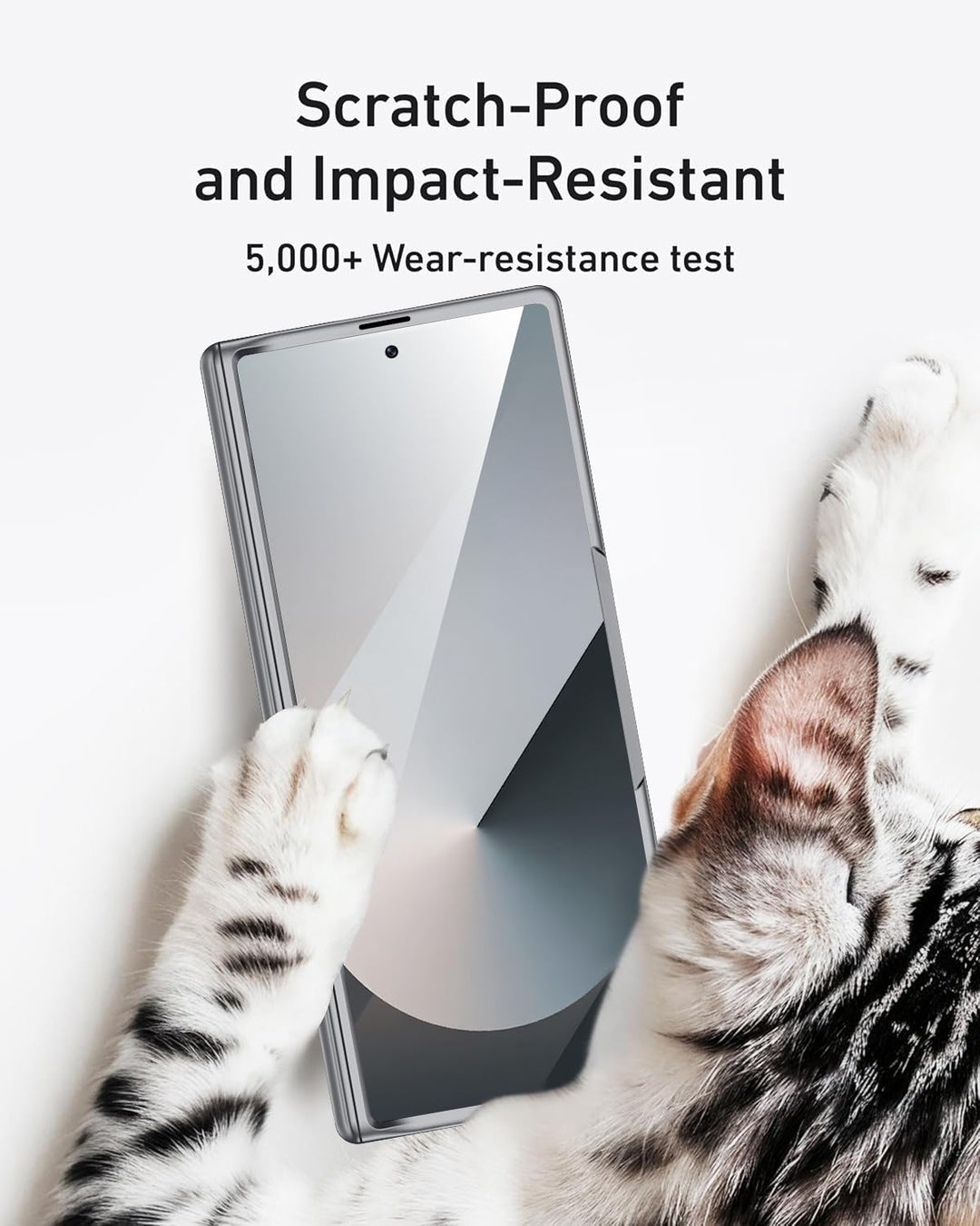 Miimall Kompatibel mit Samsung Galaxy Z Fold 7 Hülle mit Displayschutz Anti-SPY, [Magnetischer Schar