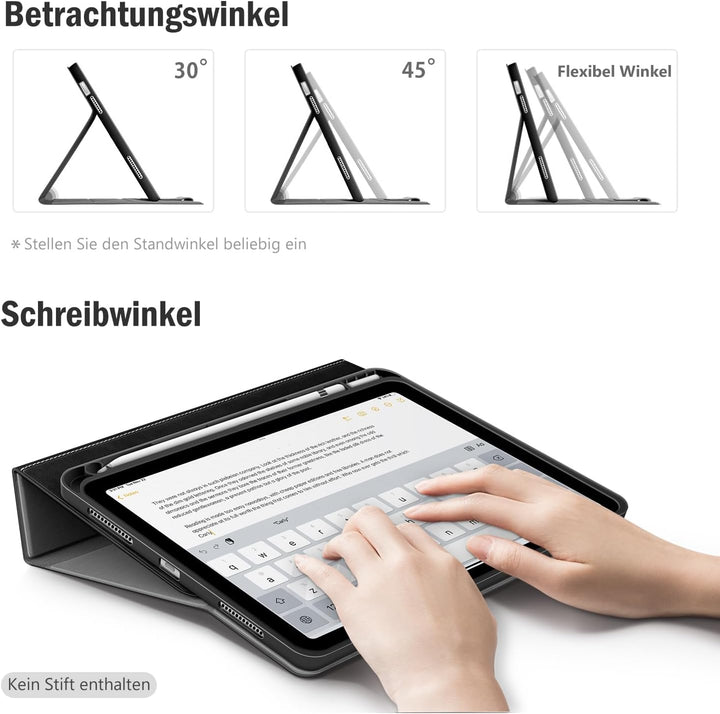 Antbox Hülle für iPad 10 Generation 2022 10,9 Zoll mit stifthalter Apple Pencil Halter Auto Schlaf/W