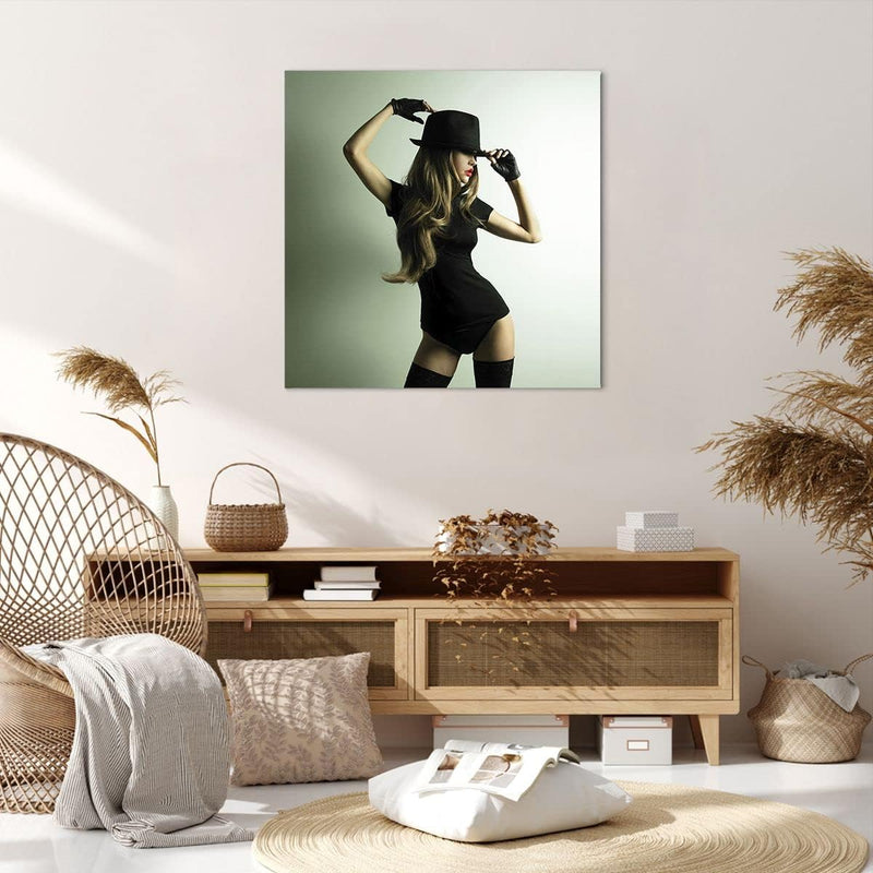 Bilder auf Leinwand 70x70cm Leinwandbild Schönheit club tanz disco Gross Wanddeko Bild Schlafzimmer