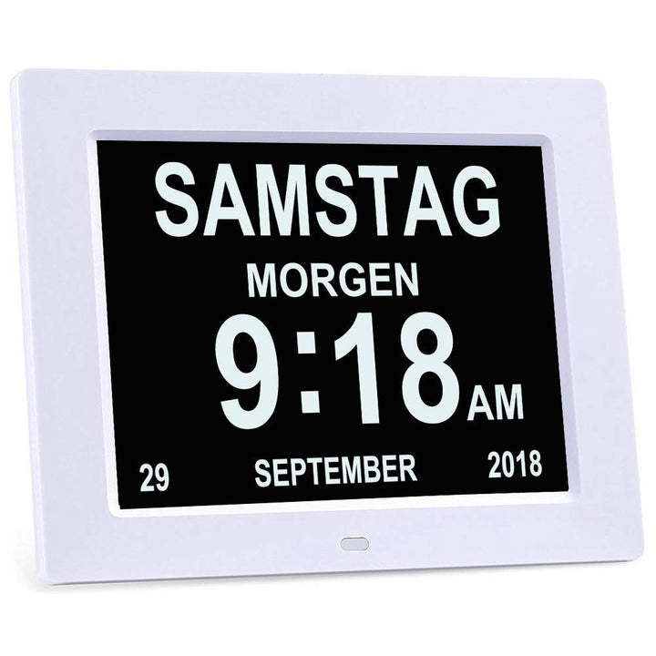8 Zoll Digital Wecker, Digitaler Kalender Tag Uhr Für, Demenz, sehschwachen Gelesen Werden, Kinder,